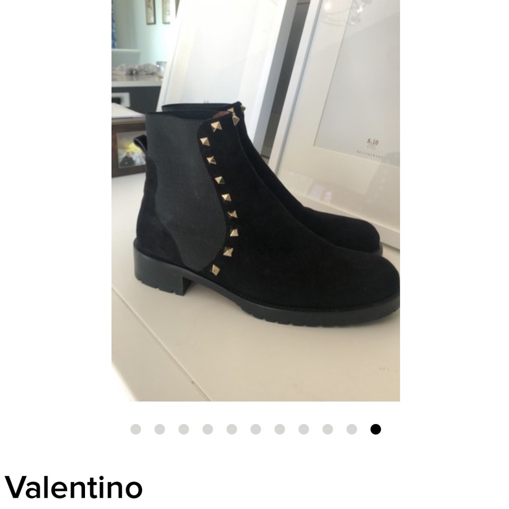 Authentic Valentino black suede booties